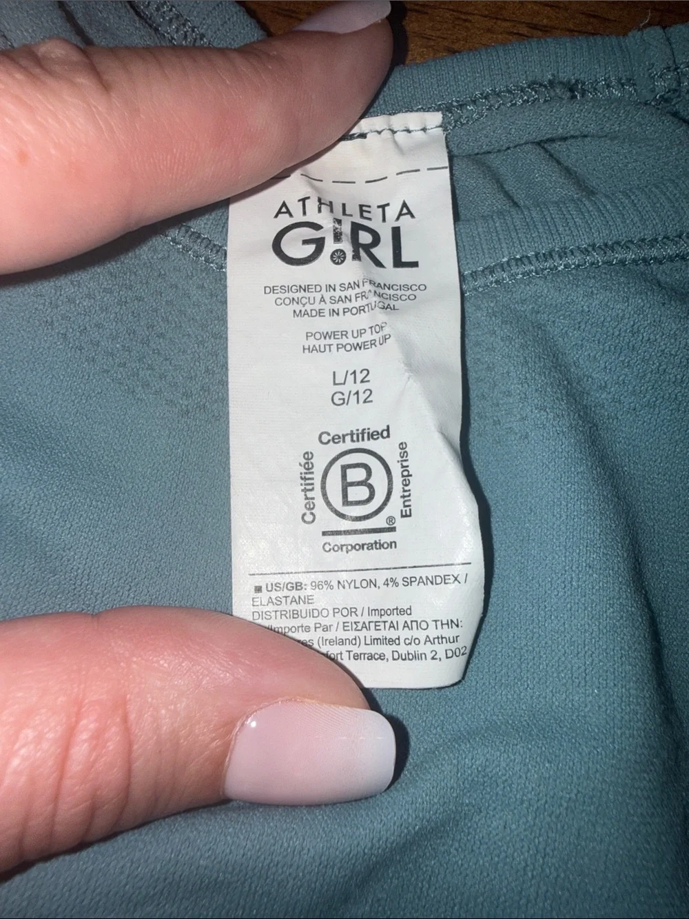 Athleta girls  Long-Sleeve Crew in mint
